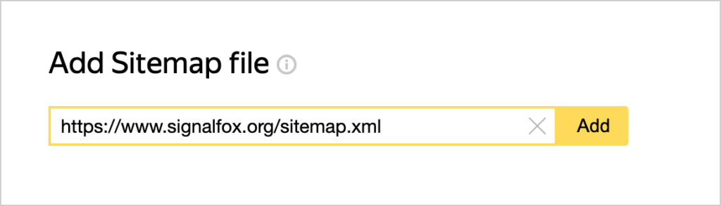 submit a sitemap to yandex