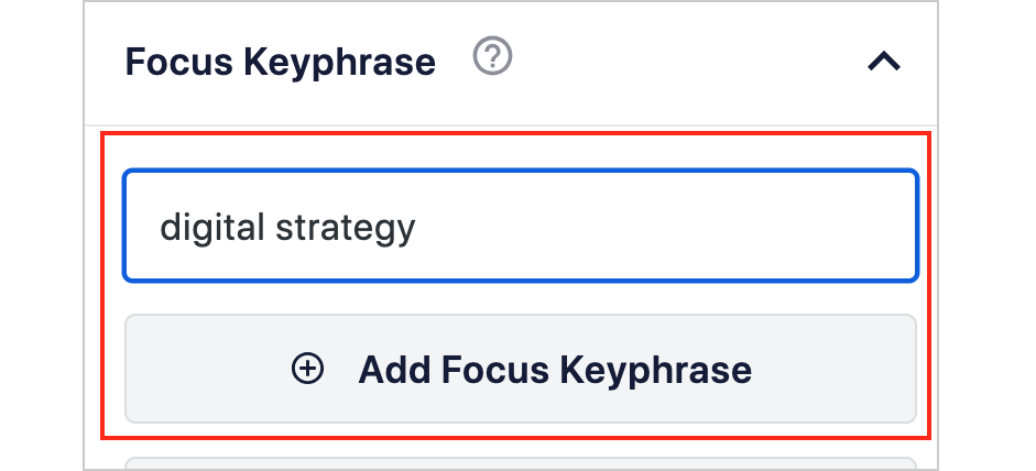 aioseo add focus keyphrase button