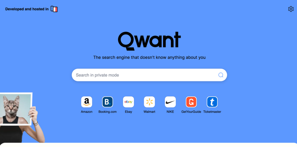 qwant browser homepage