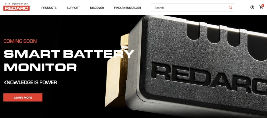 Redarc electronics homepage.