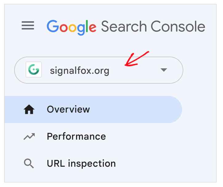 site listed in google search console