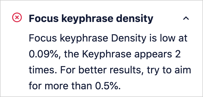 aioseo low keyword density example