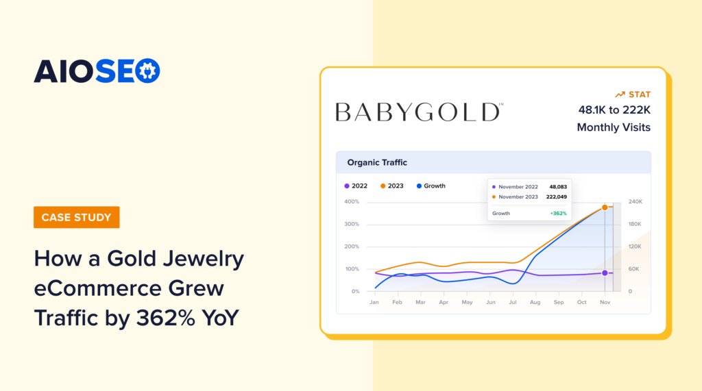 Baby Gold SEO case study banner.