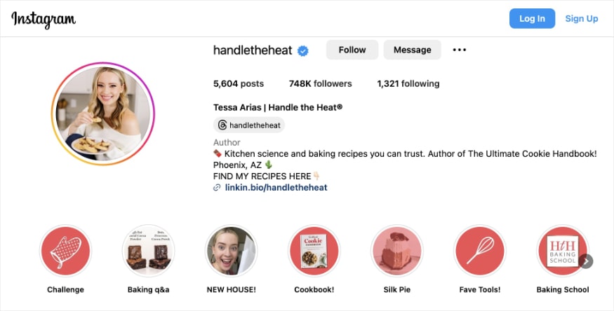 Handle the Heat Instagram account with 748K followers.