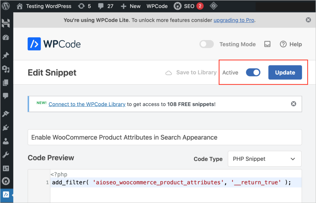 edit woocommerce product snippets