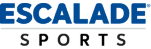 Escalade Sports Logo, blue and black text.