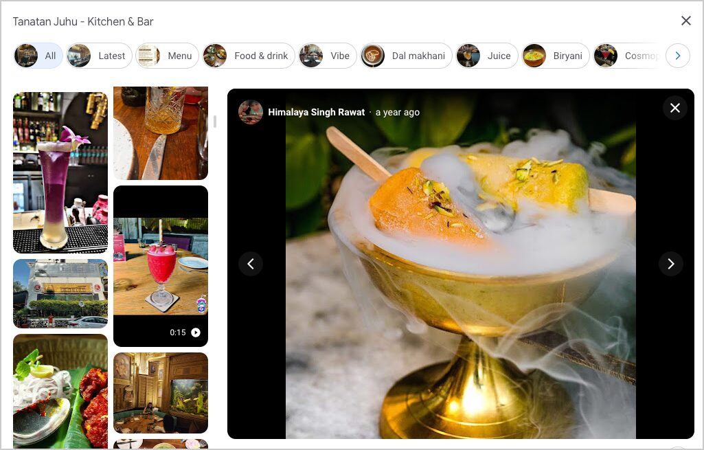 google business profile photo page tanatan juhu restaurant