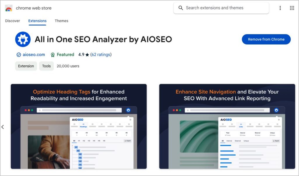 aioseo analyzer for seo audit