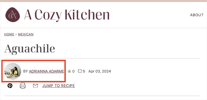 The author of A Cozy Kitchen is Adrianna Adarme.