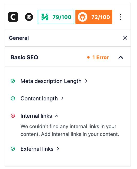 aioseo basic seo recommendations