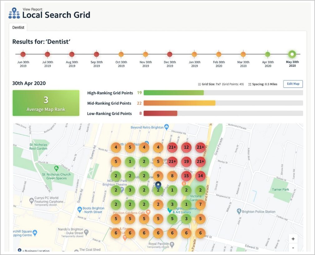 brightlocal search grid example