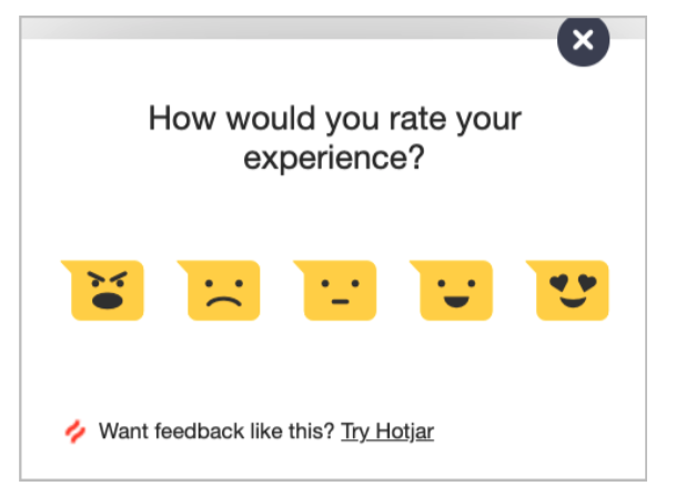 hotjar feedback example