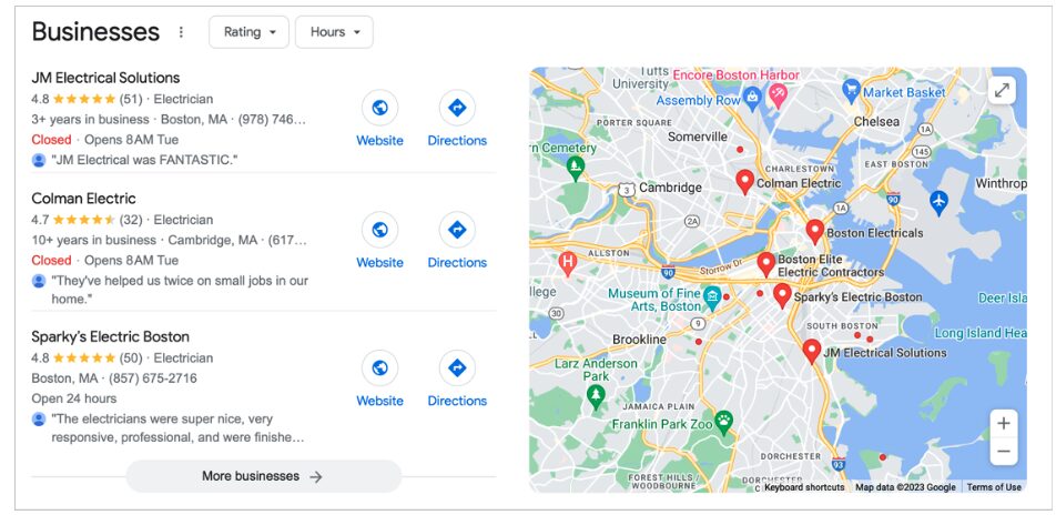 business listing google maps seo