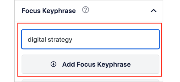Fresh Look at Focus Keyphrase