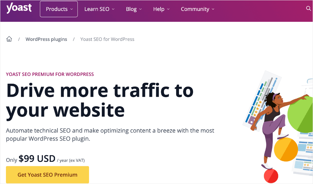 Yoast SEO home page