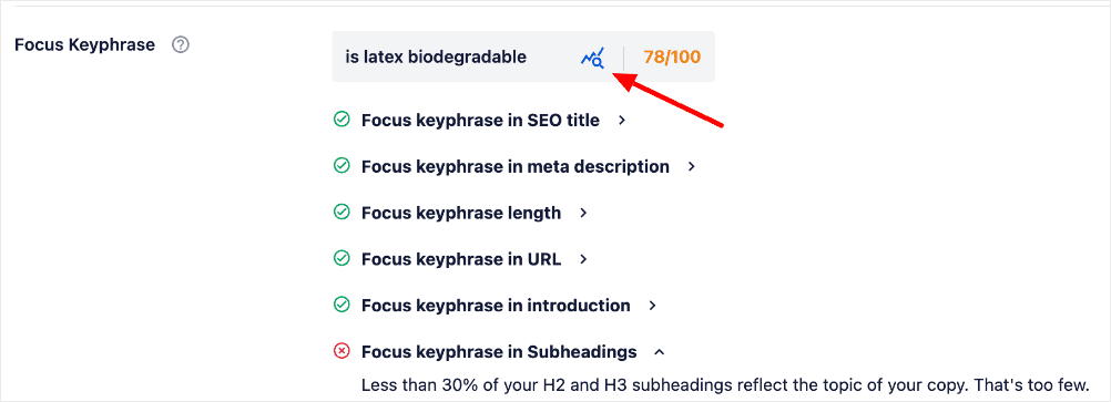 Keyword Rank Tracker in the post meta box