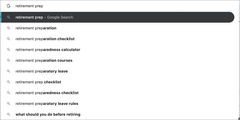 Related keywords from Google's auto suggest Related keywords from Google's auto suggest