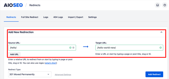 How to Decode HTTP Status Codes & Fix Them Fast 6 Adding a redirect