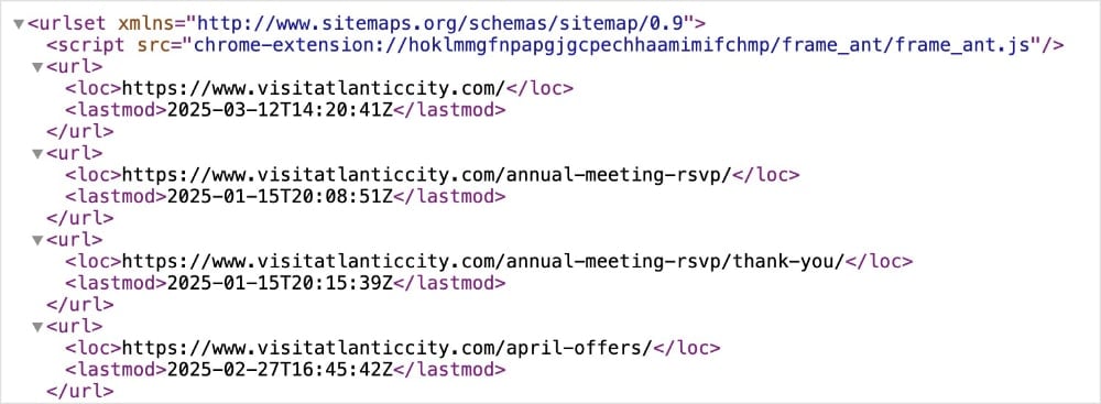 XML Sitemap XML sitemap of visitatlanticcity.com.