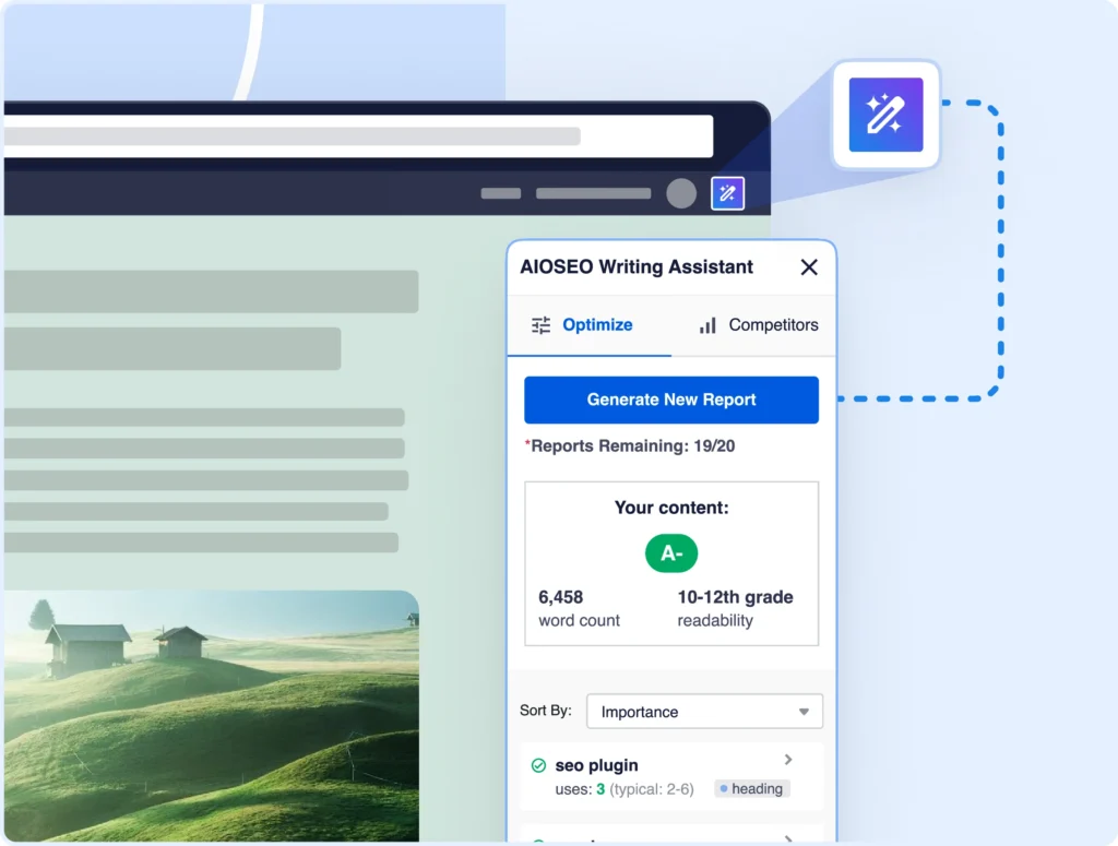 Improve your on-page SEO effortlessly with AI Writing Assistant.