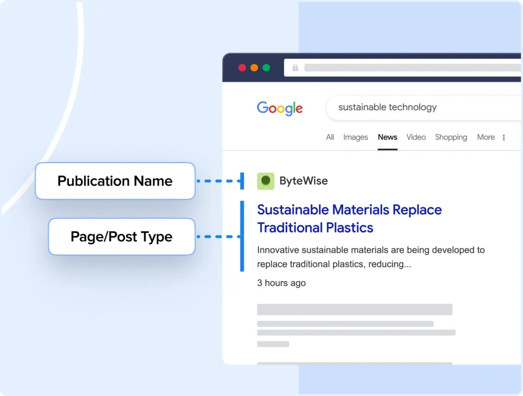 Choose which content appears in Google News.