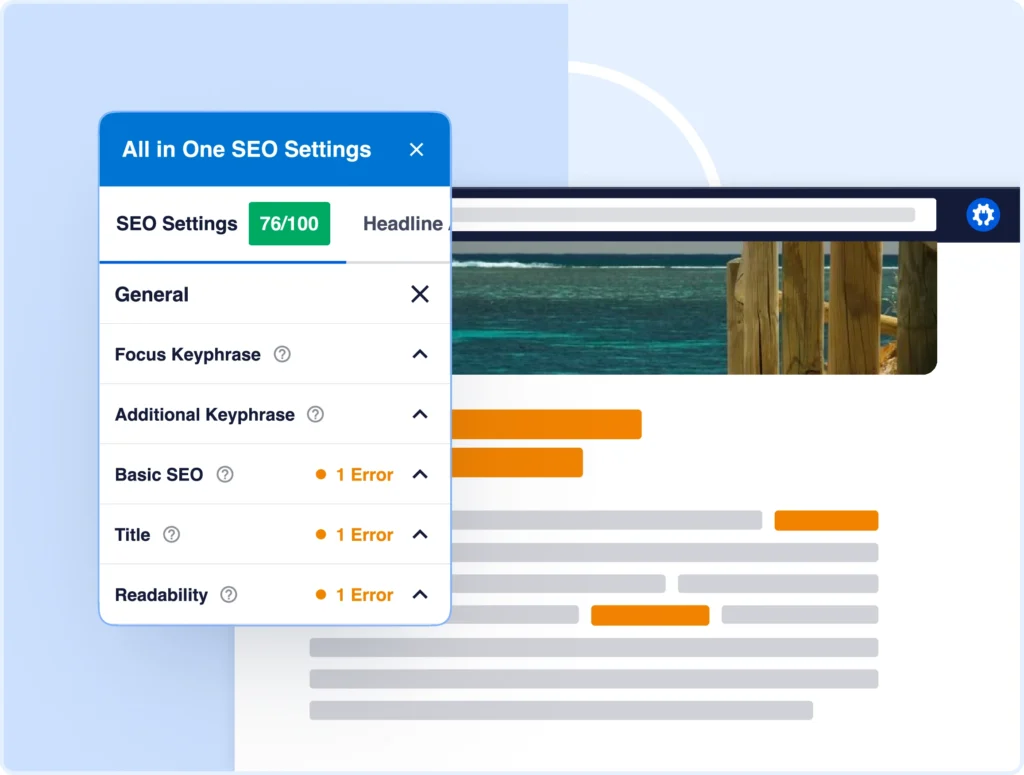 Improve the SEO score of your WPBakery content.