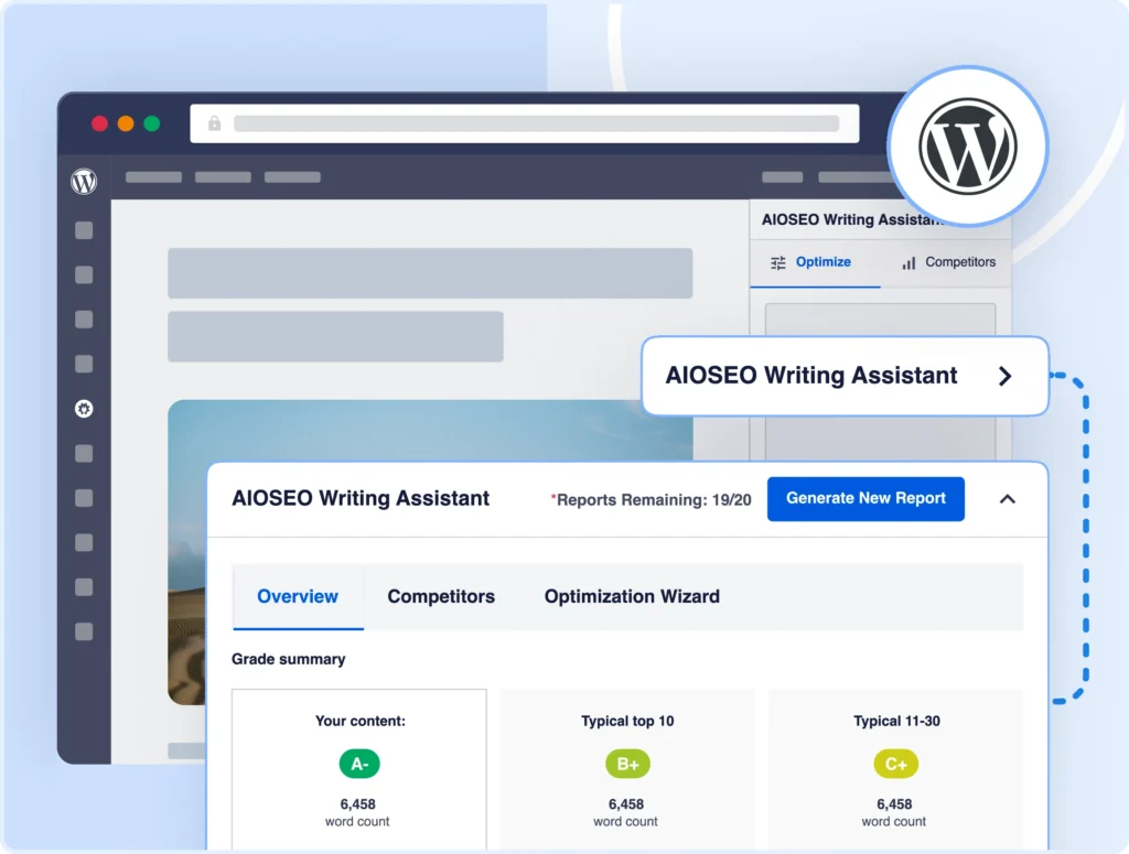 Get content optimizations suggestions in the WordPress Editor.