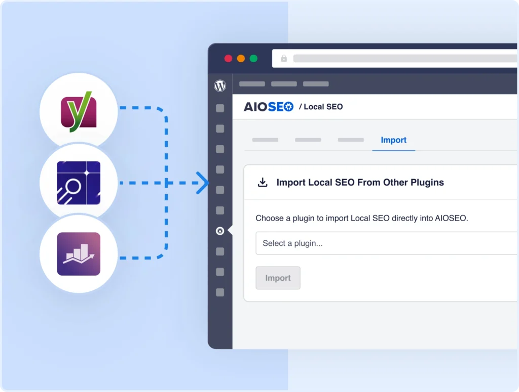 Easily import existing business information to AIOSEO from other plugins.