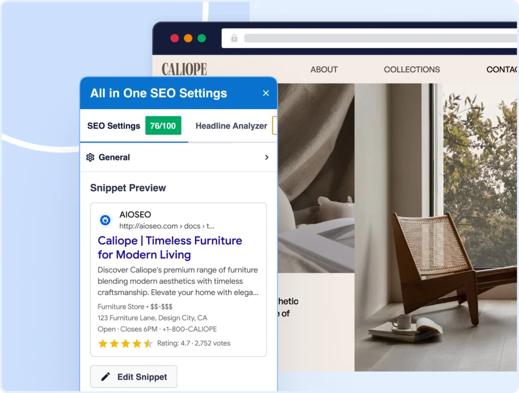 See Google snippet previews as you work in the WPBakery Builder.
