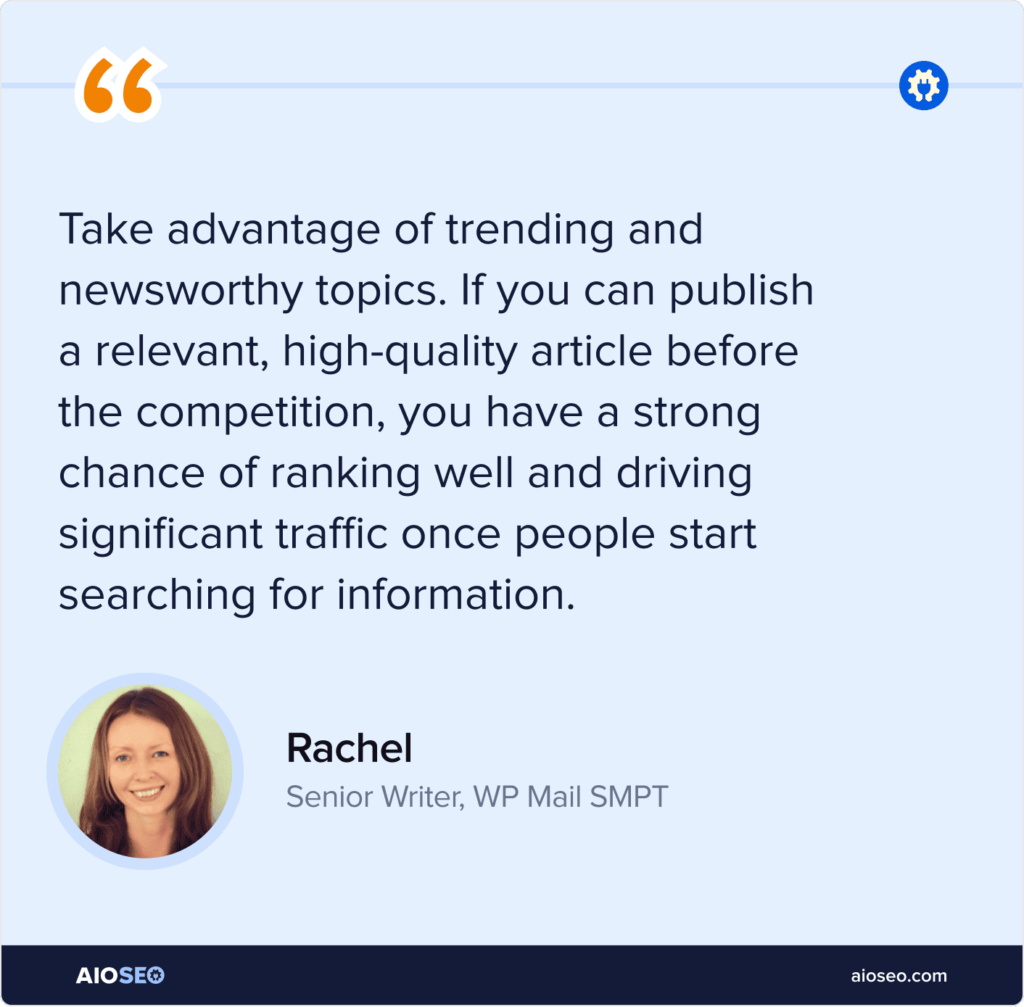 SEO tips from Rachel.