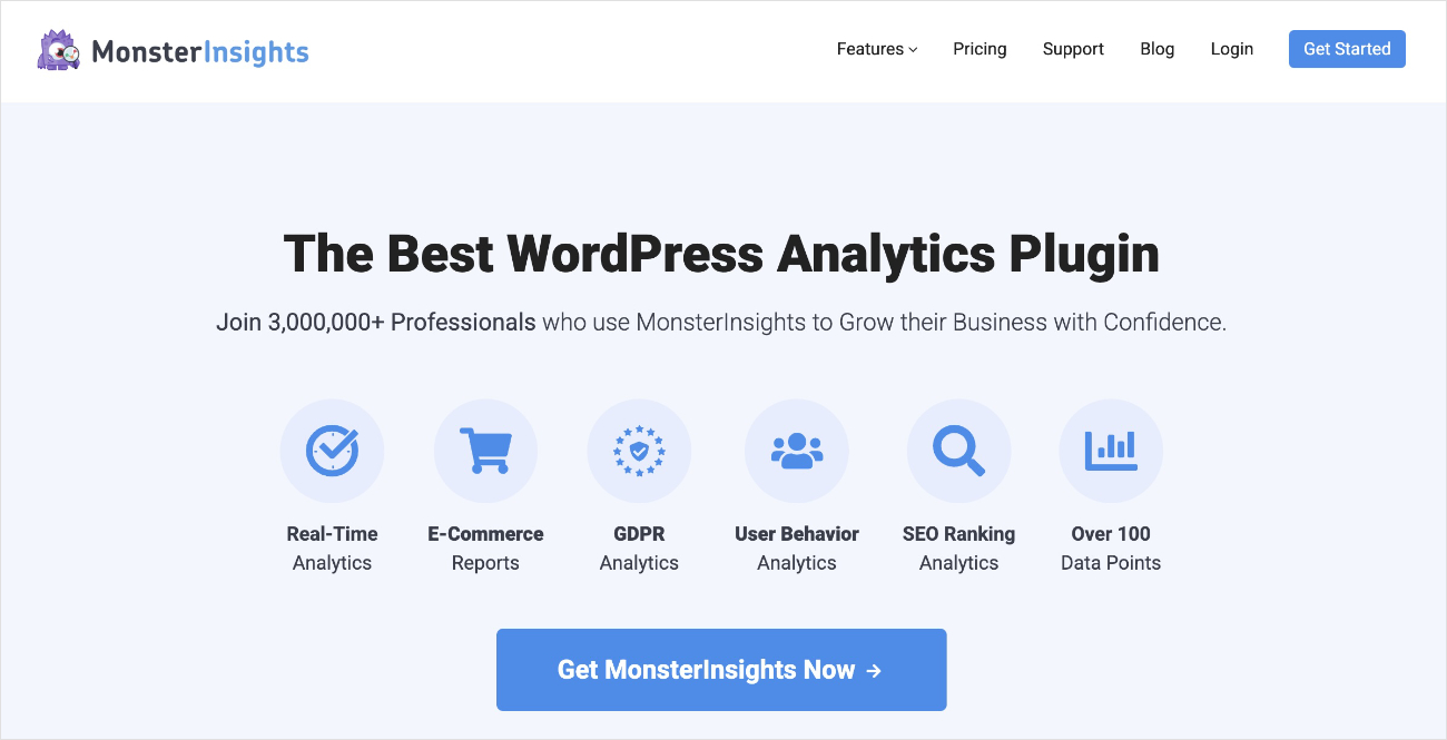 MonsterInsights, el mejor plugin de análisis para WordPress.