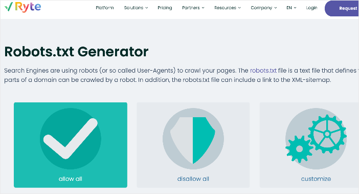 Ryte robots.txt generator. Ryte robots.txt generator.