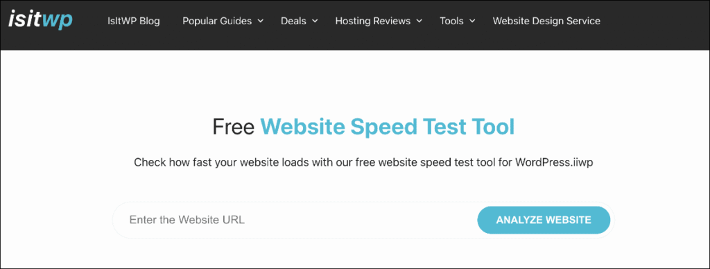 IsItWP website speed tester IsItWP website speed tester