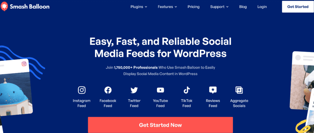Smash Balloon homepage Smash Balloon homepage