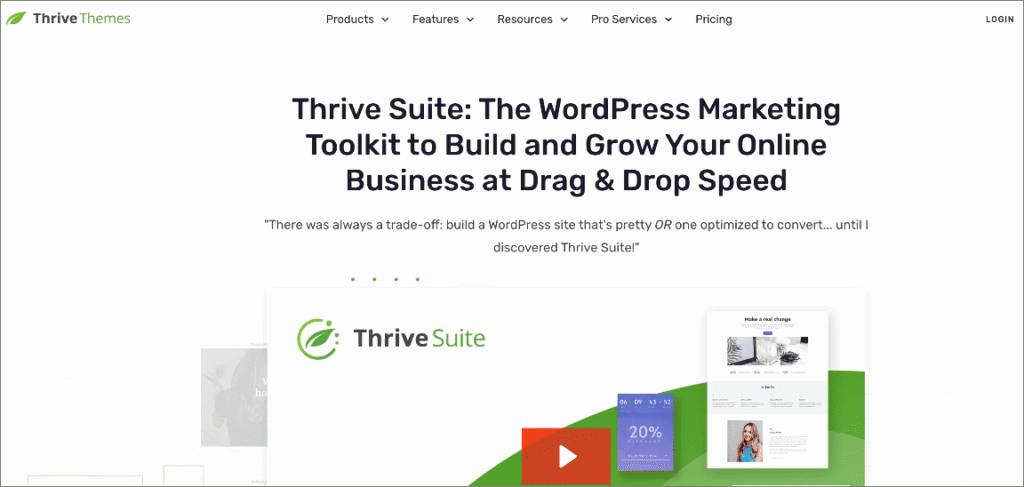 Thrive Themes homepage Thrive Themes homepage