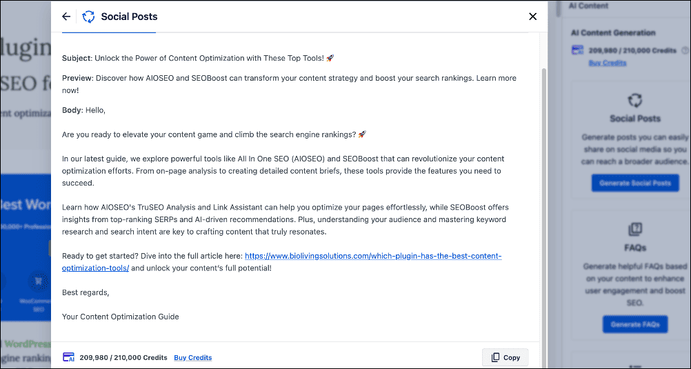 Generating email copy using AI content. Generating email copy using AI content.
