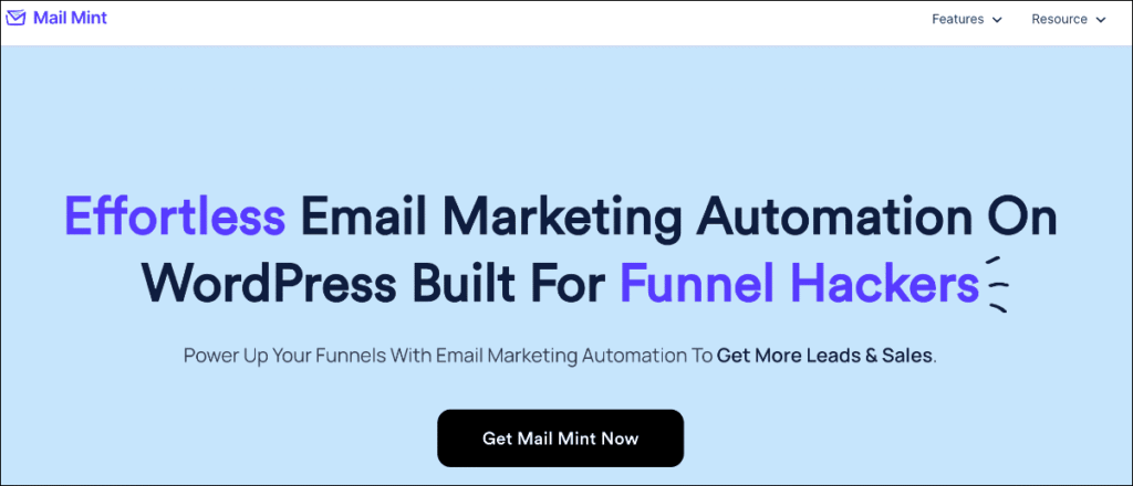 Mail Mint homepage Mail Mint homepage