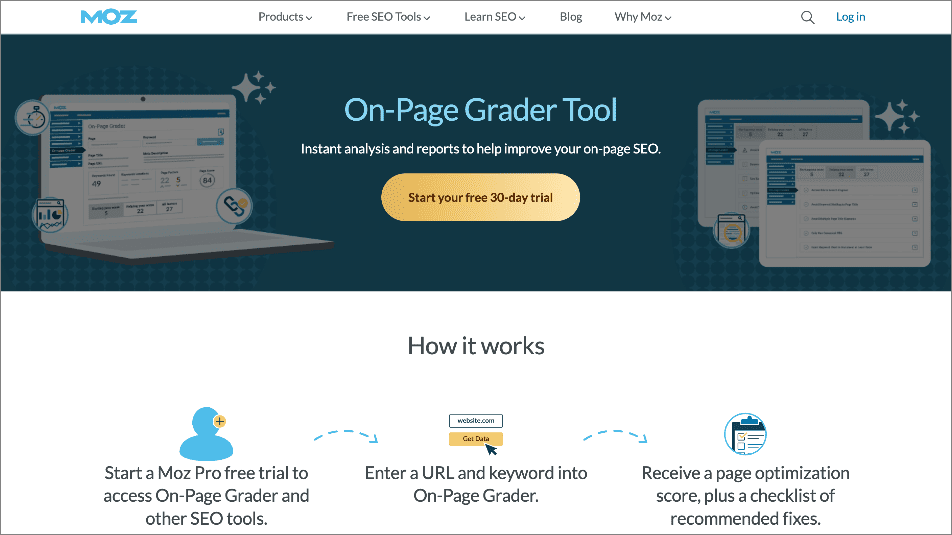 Moz On-Page SEO Grader Moz On-Page SEO Grader