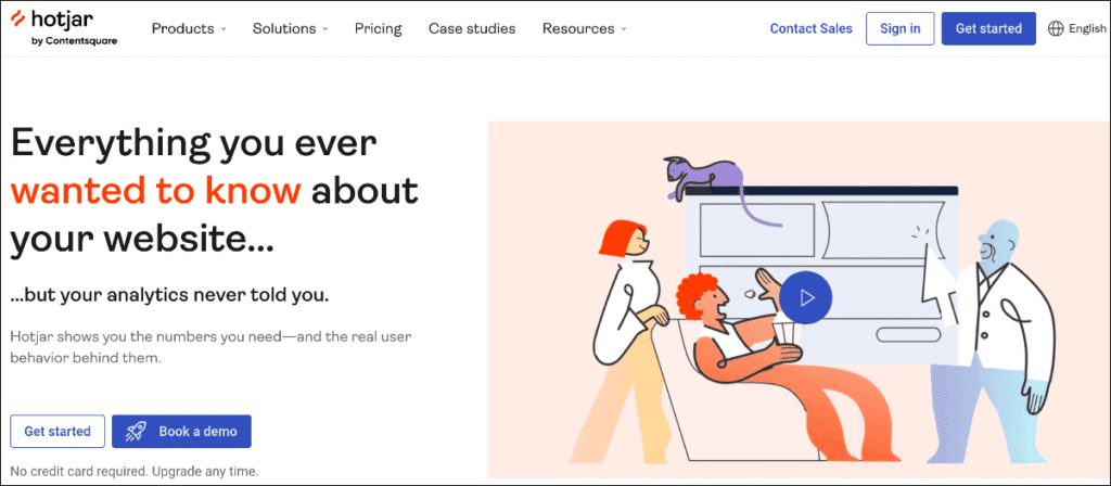 Hotjar homepage Hotjar homepage