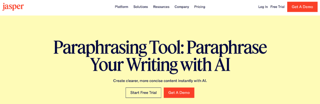 Jasper paraphrasing tool Jasper paraphrasing tool