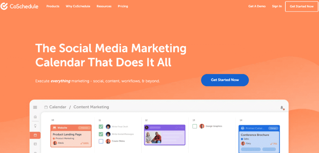 Coschedule homepage