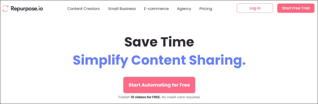 Repurpose.io homepage