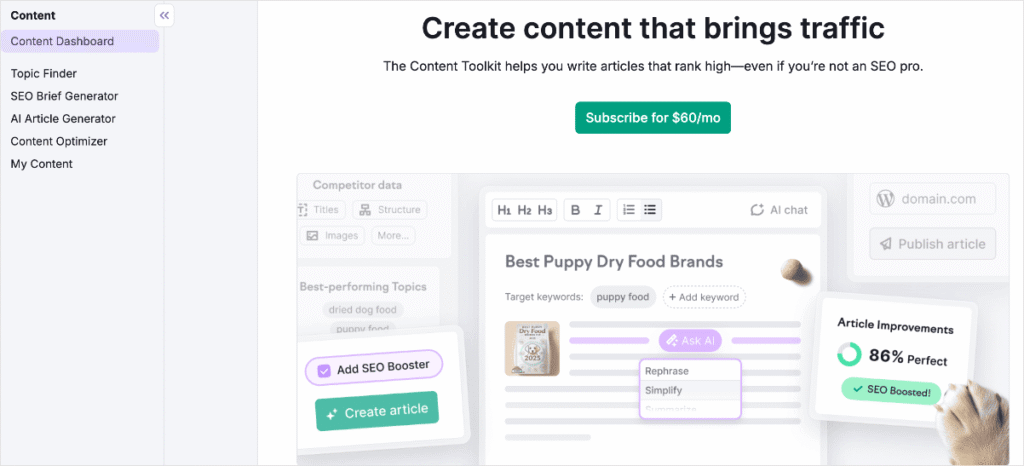 Semrush's Content Toolkit