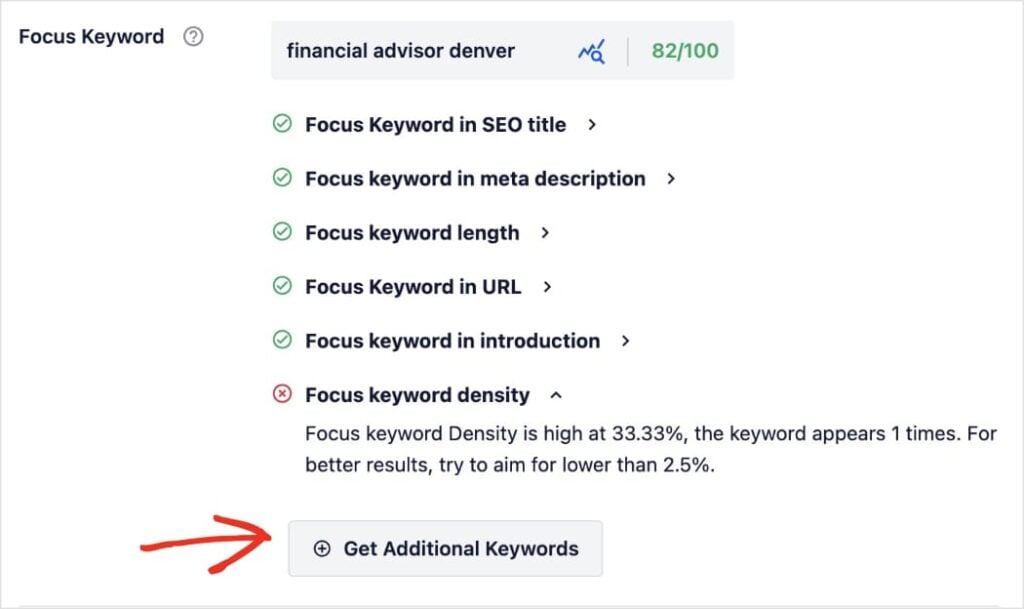 Get additional keywords from Semrush in WordPress.