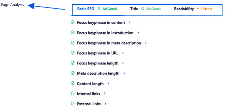 AIOSEO's TruSEO Score Analysis feature A snapshot of AIOSEO's TruSEO Score Analysis feature in WordPress