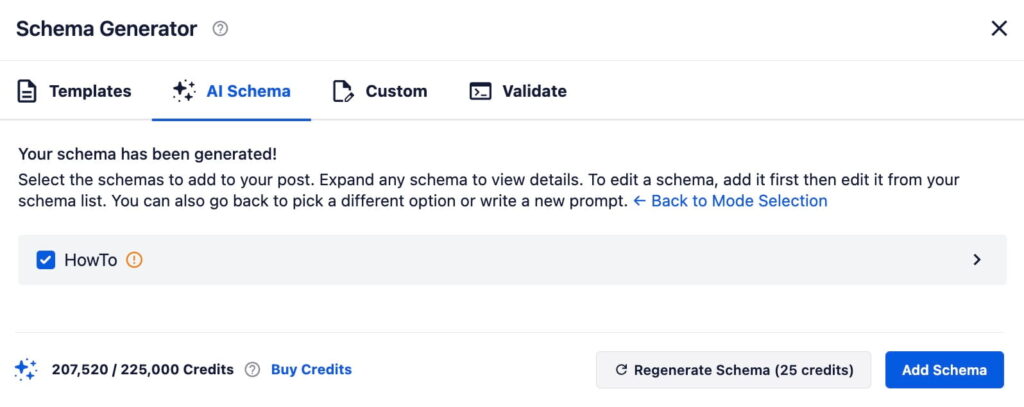 AIスキーマジェネレーターがWordPress投稿のHowToスキーマを作成しました。