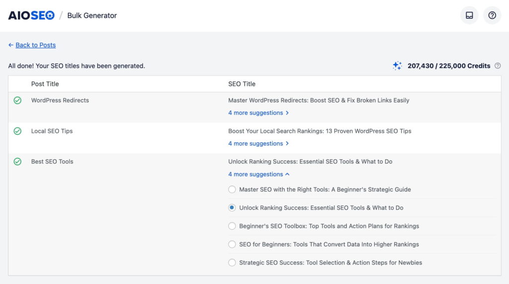 AIがWordPressブログ投稿のSEOタイトルを生成しました。