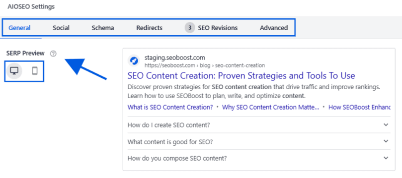 A snapshot of AIOSEO's TruSEO feature