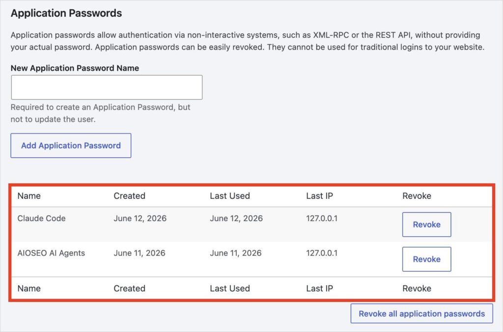 Revoke application passwords.