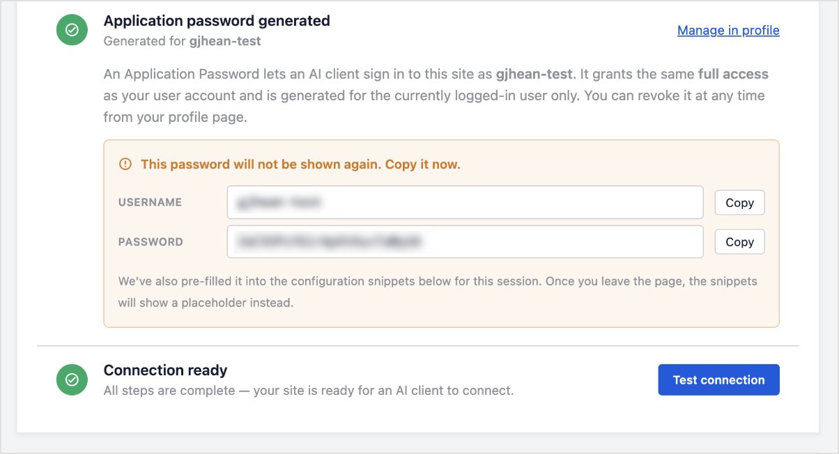 Step 3 application password generated.